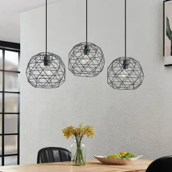 Lindby Paridimo hængelampe af stål, 3 lyskilder