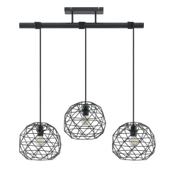 Lindby Paridimo hængelampe af stål, 3 lyskilder