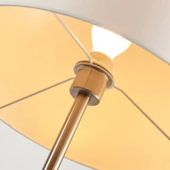 Parsa gulvlampe, hvid, tekstil, højde 167 cm, E27^Lindby Sale