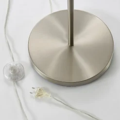 Parsa gulvlampe, hvid, tekstil, højde 167 cm, E27^Lindby Sale