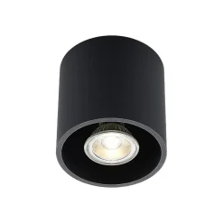 Parvin aluminium downlight, rund, sort^Lindby Clearance