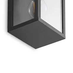 Lindby Peldar udendørs væglampe, klar, 2 lyskilder, 38 cm, metal