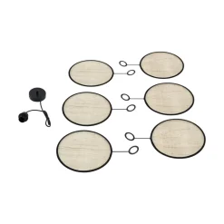 pendel Astraia, natur/sort, hør, Ø 80 cm^Lindby Best