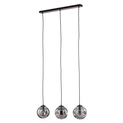 pendel Valentina, E14, 3-lys, røgfarvet grå, glas^Lindby Online