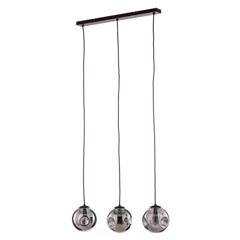 pendel Valentina, E14, 3-lys, røgfarvet grå, glas^Lindby Online