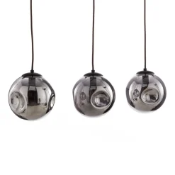 pendel Valentina, E14, 3-lys, røgfarvet grå, glas^Lindby Online