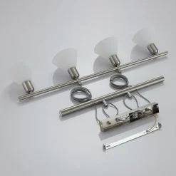 Lindby pendellampe Delira, 4 lyskilder nikkel, højdejusterbar