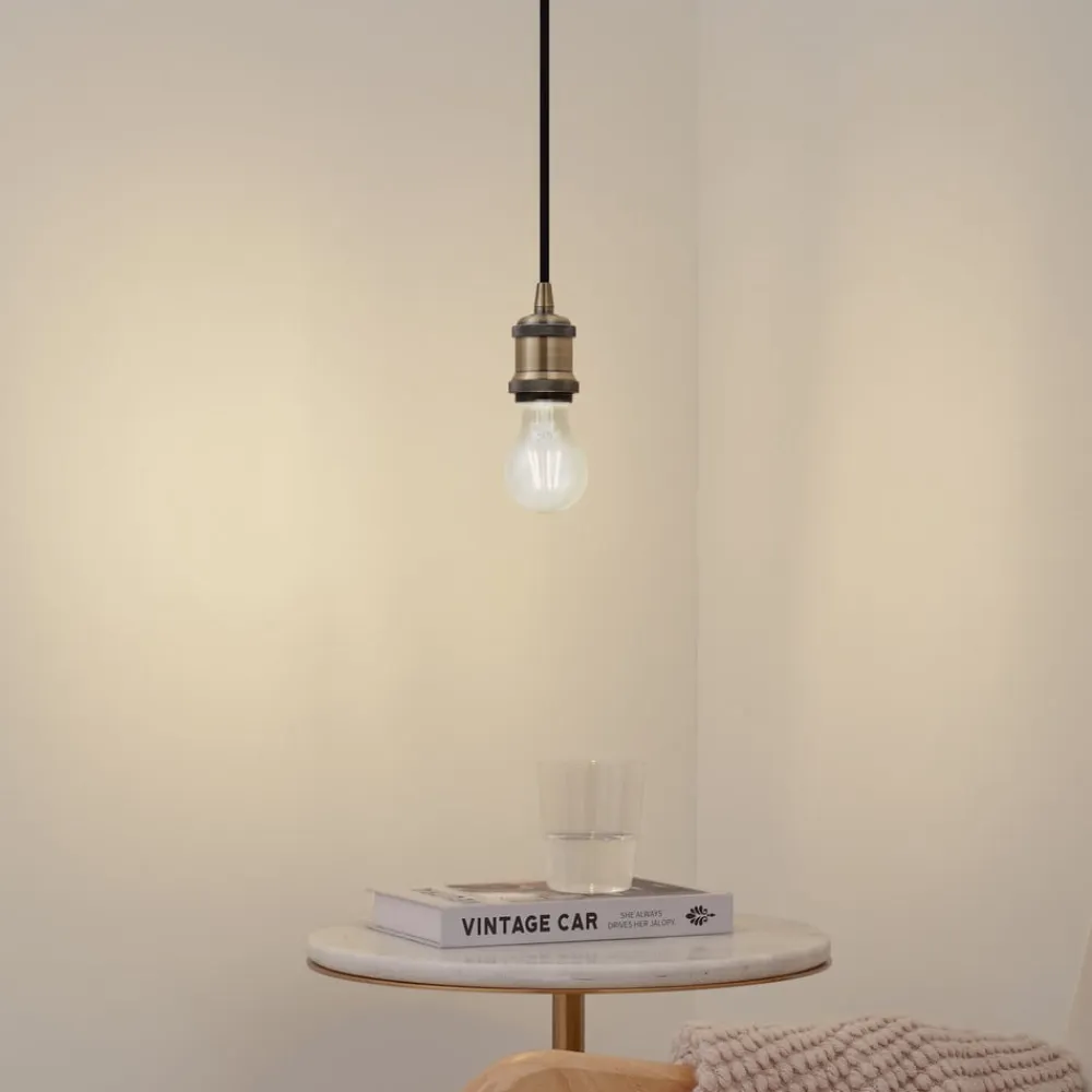 Lindby Pendellamper|Pendellamper>pendellampe Hattie, messing, Ø 5 cm, metal, E27