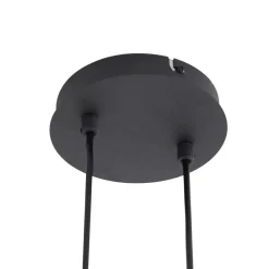 Lindby pendellampe Isamer, røggrå, 130 cm, globus