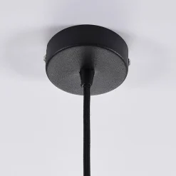 Lindby pendellampe Jasminka, sort/guld, metal, 1 lyskilde.