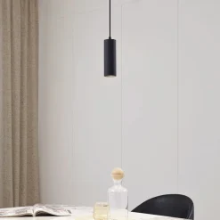 Lindby Pendellamper|Pendellamper>pendellampe Joffrey, Ø 6 cm, sort, metal, GU10