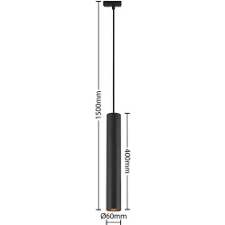 pendellampe Linaro, 40 cm, sort, 1-faset, GU10^Lindby Clearance