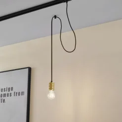 Lindby pendellampe Linaro, Ø 4,6 cm, guld, 1-faset, E27