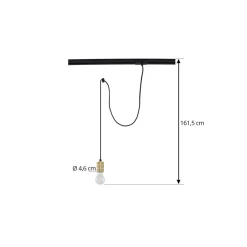 Lindby pendellampe Linaro, Ø 4,6 cm, guld, 1-faset, E27