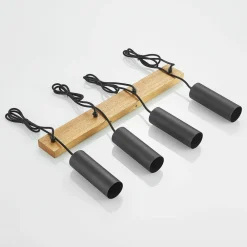 Lindby pendellampe Maniva. 60 cm, 4 lyskilder, sort, GU10