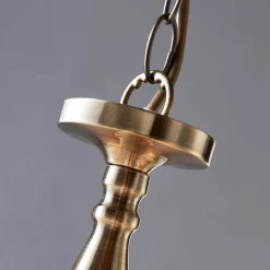 Lindby pendellampe Otis, Ø 68 cm, 5 lyskilder, hvid, glas, E27