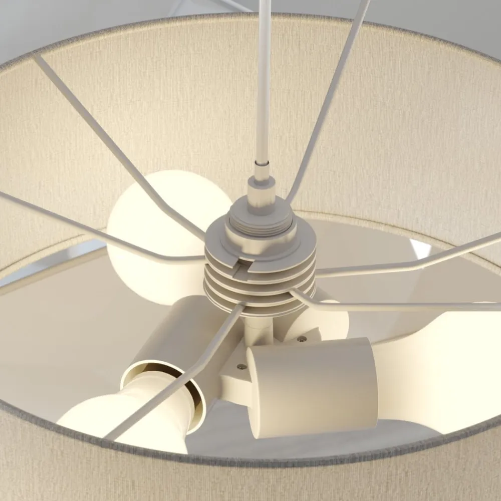 pendellampe Simaria, brun/grå/hvid, Ø 60 cm, E27^Lindby