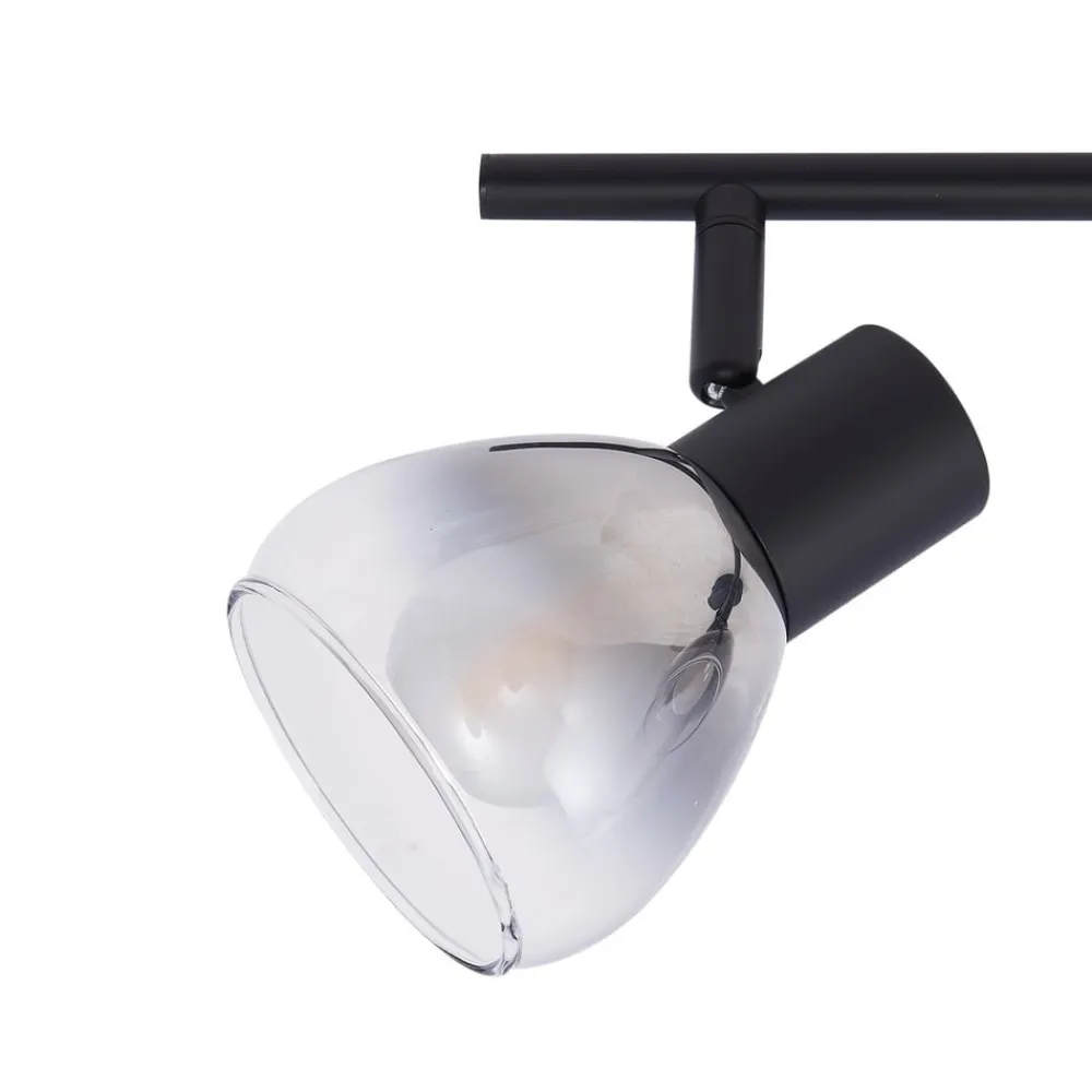 Pendura loftlampe, 4 lyskilder, sort, glas^Lindby Clearance