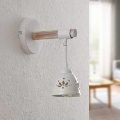 Pimana væglampe med keramisk skærm^Lindby