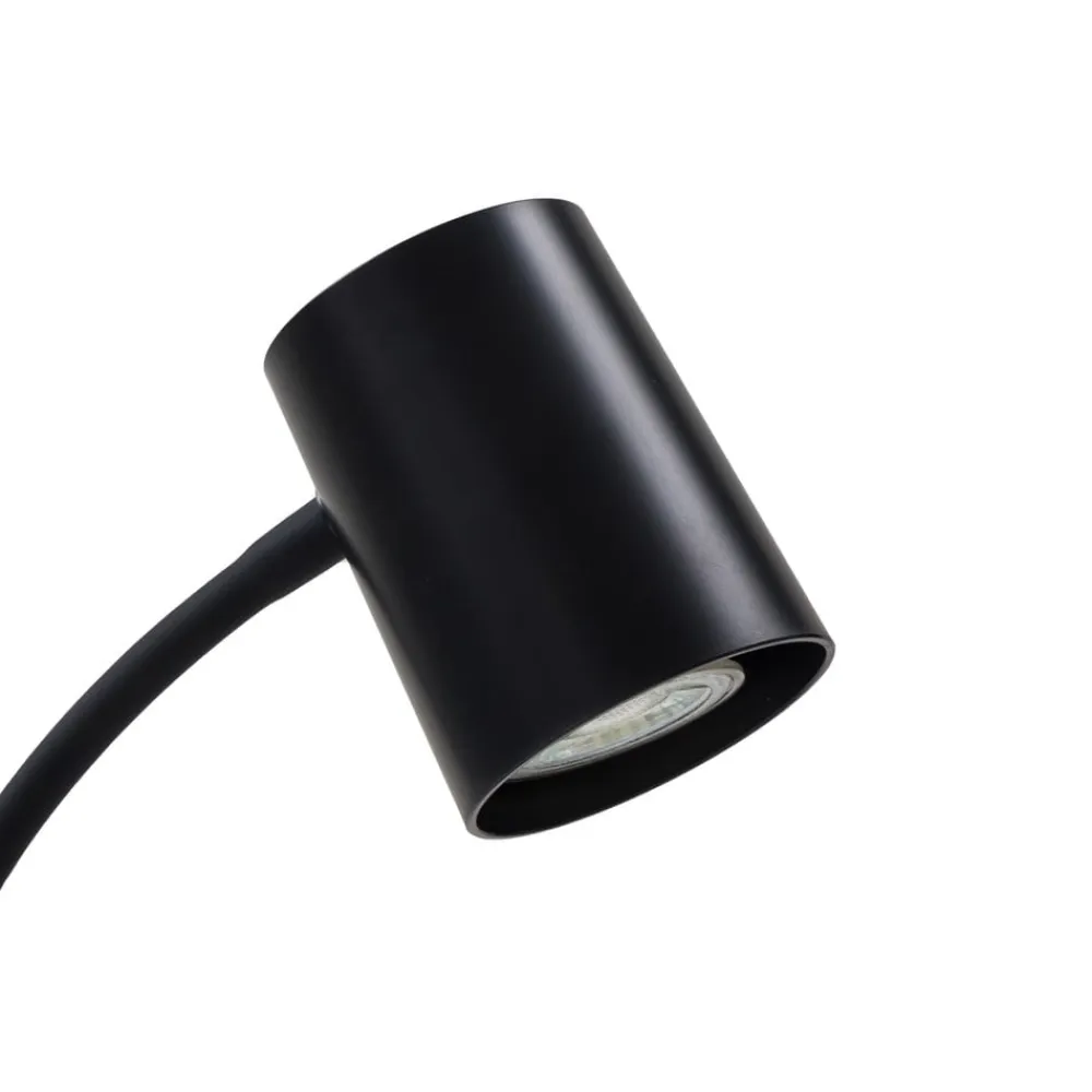 Lindby Arbejdsrum/Kontor|Bordlamper>Radka bordlampe, sort, plast, fleksibel arm