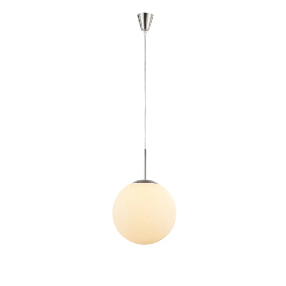 Rhona pendellampe, opalglaskugle, 30 cm^Lindby Best