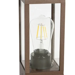 Robigus sokkellampe, rustfarvet, aluminium^Lindby Hot