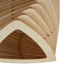 Sanza loftlampe, 50 cm, træ, buet^Lindby New