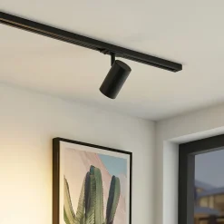 Lindby Arbejdsrum/Kontor|Gang>skinnespot Linaro, GU10, Ø 6 cm, sort, 1-faset