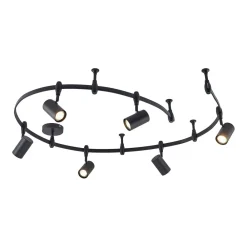 Lindby skinnesystem Delila, sort, fleksibel brug