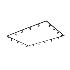 Lindby Skinnesystem>skinnesystem Linaro, GU10, 18-lys, sort
