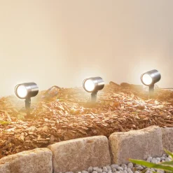 Smart LED jordspydsspot Nycta, RGB, Tuya, sæt med 3 stk^Lindby Best