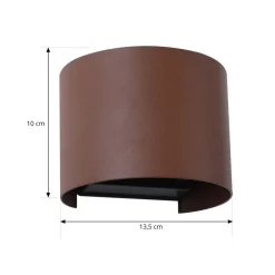 Smart LED udendørs væglampe Dara rust rund CCT RGB Tuya^Lindby Online