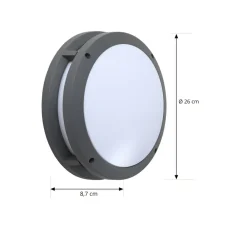 Lindby Smart LED udendørs væglampe Liren CCT RGB Tuya WLAN