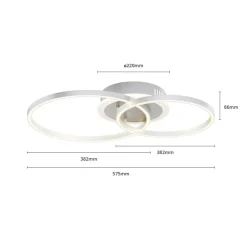 Lindby Smart LED-loftlampe Edica, 58 cm, Tuya, CCT