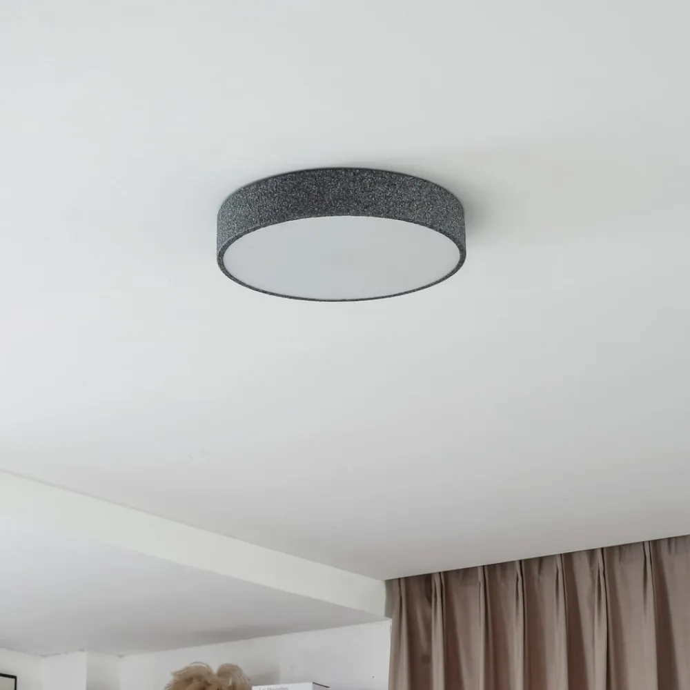 Smart LED-loftlampe Elmor Ø 45 cm grå RGB CCT^Lindby Discount