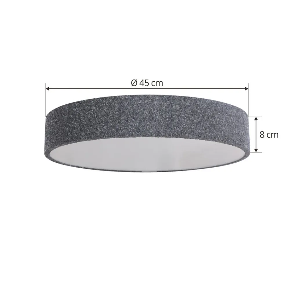 Smart LED-loftlampe Elmor Ø 45 cm grå RGB CCT^Lindby Discount