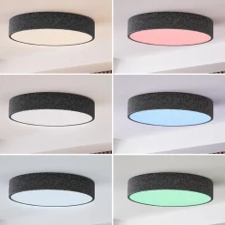Smart LED-loftlampe Elmor Ø 45 cm grå RGB CCT^Lindby Discount