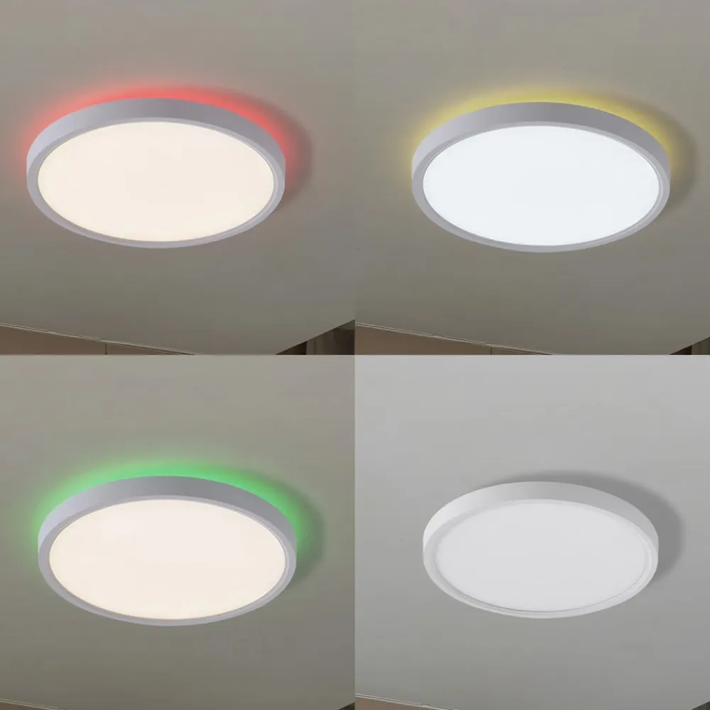 Smart LED-loftlampe Deika, Ø 40 cm, hvid, Tuya^Lindby Hot