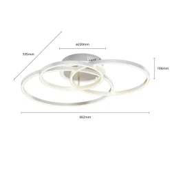 Smart LED-loftlampe Tula, fjernbetjening, Tuya CCT^Lindby Best