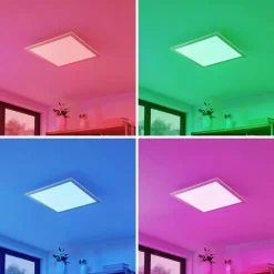 Lindby Smart LED-loftpanel Kjetil 40 x 40 cm Tuya RGB CCT