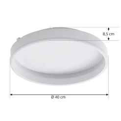 Smart LED-loftslampe Yasmen, hvid, metal, CCT, Tuya^Lindby Online