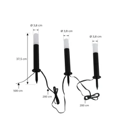 Lindby Smart LED-sokkellampe Elvor, CCT, RGB, Tuya, 3 enheder