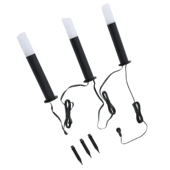 Lindby Smart LED-sokkellampe Elvor, CCT, RGB, Tuya, 3 enheder