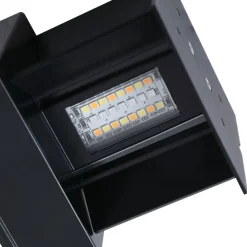 Smart udendørs LED-væglampe Dara grå kantet CCT RGB Tuya^Lindby Outlet