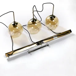 Lindby Sofian hængelampe, ravfarvet, glas, 100 cm, 3 lyskilder.