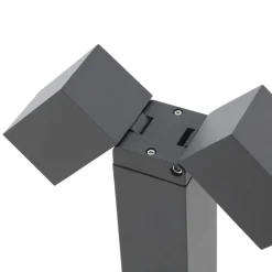 Lindby sokkellampe Othil, 2 lyskilder, 50 cm, antracit, metal