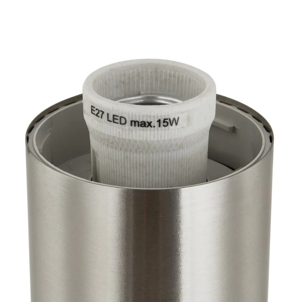 Sokkellampe Statius, grå, stål, sensor, 45 cm^Lindby New