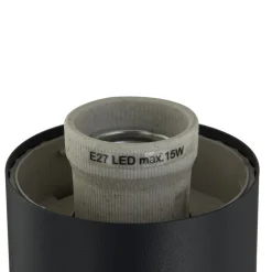 Lindby sokkellampe Statius, højde 45 cm, antracit, stål