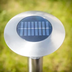 Solar-LED-lampe med jordspyd Jolin, 66 cm, stål^Lindby New