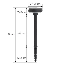 Solar-LED-lampe med jordspyd Brinca, sort, PC, sensor^Lindby Outlet